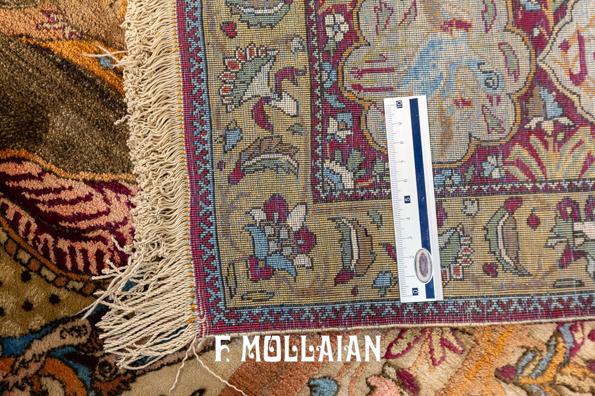 Kashan Mohtasham Pictorial Souf Silk Rug n°:549447